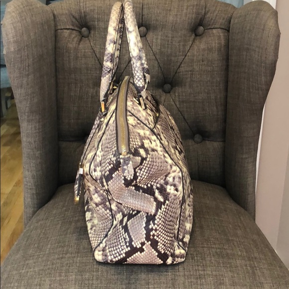 Michael Kors brown and cream snake style bag - Picture 2 of 8